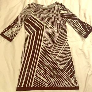 Calvin Klein black and white dress